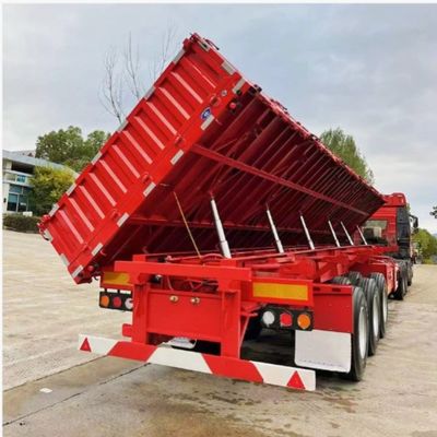 13T 3 assi Wosheng tipo leggero di parete laterale Semi-remorchio per il trasporto di sabbia di ghiaia