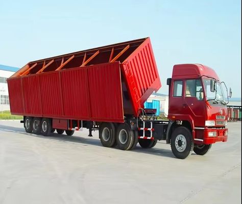 13T 3 assi Wosheng tipo leggero di parete laterale Semi-remorchio per il trasporto di sabbia di ghiaia