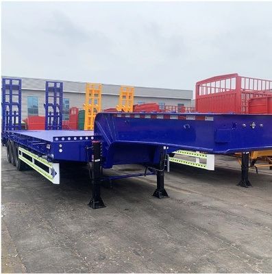Semirimorchio 3 assi 80 tonnellate escavatore trasporto collo d'oca camion rimorchio basso