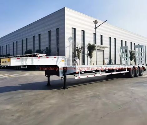 12 ruote contenitore a letto basso telaio caricatore semirimorchio con Q345B / T700 Acciaio trave principale