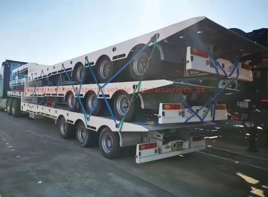 12 ruote contenitore a letto basso telaio caricatore semirimorchio con Q345B / T700 Acciaio trave principale