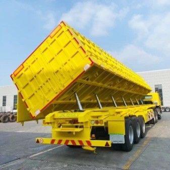 Camion semirimorchio con rimorchio a gomma laterale da 40 piedi