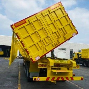 Camion semirimorchio con rimorchio a gomma laterale da 40 piedi