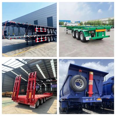 Camion semirimorchio con rimorchio a gomma laterale da 40 piedi
