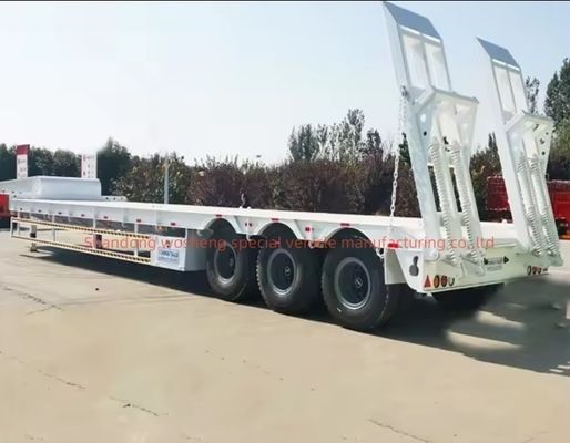 Container a letto basso Cassetto caricatore Lowboy Semi-remorco per il trasporto di merci pesanti