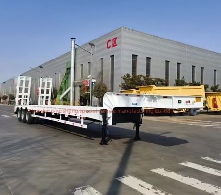 Container a letto basso Cassetto caricatore Lowboy Semi-remorco per il trasporto di merci pesanti