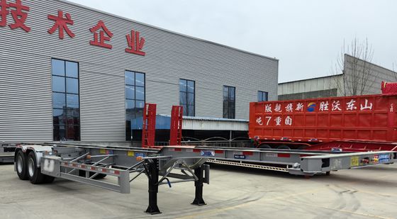 3 assi 20-45 piedi Container Chassis Skeleton Semi-remorco con 12.38x2.48x1.55m Dimensione