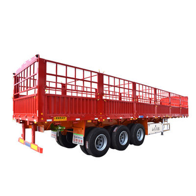 Sospensione meccanica Wosheng 3 asse recinzione Acciaio palo Semi rimorchio parete laterale recinzione rimorchi camion