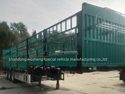 Semi-remorchio a pali di acciaio con sistema di freno Wabco e camera di freno a molla T30/30