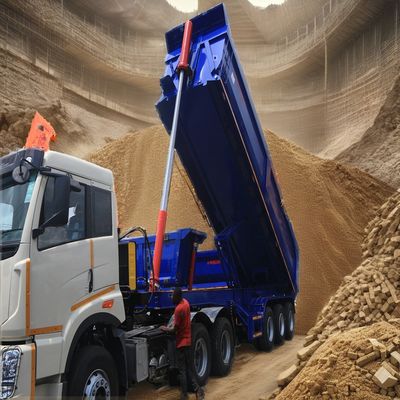 Semi-remolchi idraulici di carico pesante da 28 t per il trasporto di pietre