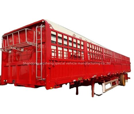 Q345B traccia principale 3/4 asse 7,5 tonnellate 12,4m recinzione laterale semirrilegato per la personalizzazione dei camion