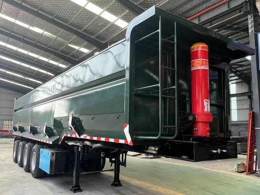 Alta resistenza 4 assi 30-100 tonnellate U Forma posteriore camion di scarico semirimorchi asse 2 * 13T FUWA