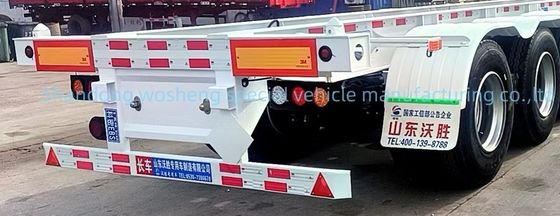 Capacità massima 60T 40FT Container Steel Truck Trailer 3 Axle Skeleton Semi-Trailer