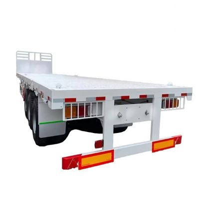 Miglior telaio da container da 20 ft a 40 ft semirimorchio a letto piatto con carrello di atterraggio pesante da 28 t