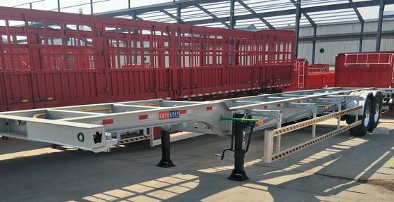 Sospensione meccanica 20 o 40 piedi Container di spedizione Chassis Skeleton Truck Trailer