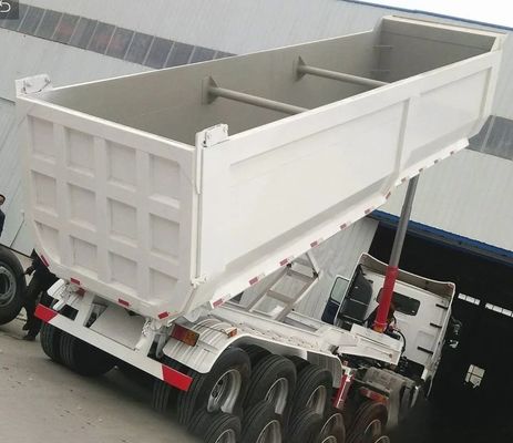30cbm 50 Cbm U Tipo 3 Asse 4 Assi posteriore Semi-remolco per camion