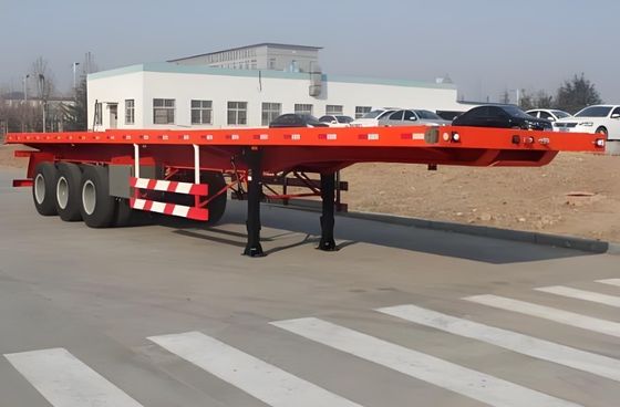 Colore personalizzato 3 asse 4 asse semirimorchio a ponte piatto piatto per container di spedizione