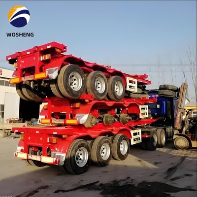 3 o 4 assi 20-45 piedi Container Truck Trailer Chassis Steel Skeleton Semi-trailer