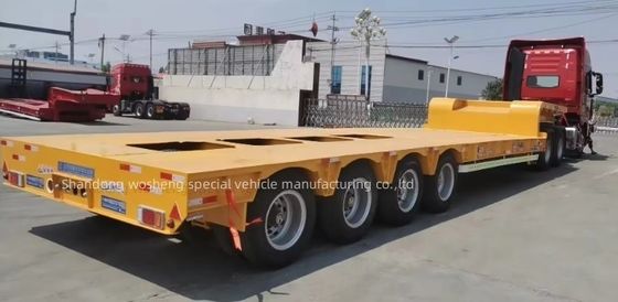 30TON/60TON/80TON/100TON semirimorchio a letto basso con design a collo d'oca e carico utile elevato