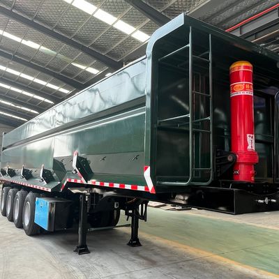 40-100 tonnellate di semirimorchio idraulico a scarico posteriore a forma di U per il trasporto di merci pesanti