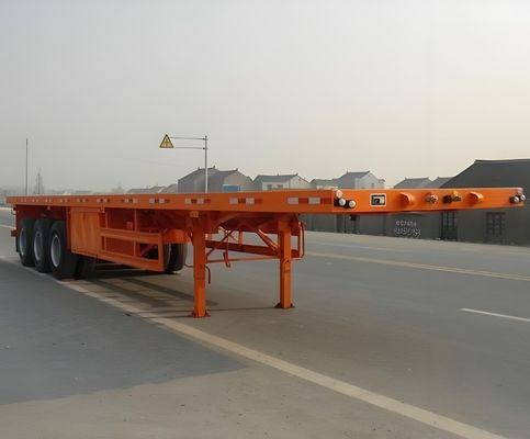 Buoni 3 assi 30-120tons Container Flat bed Truck Trailer per il trasporto di container