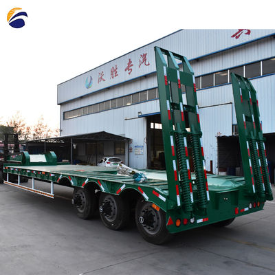 Capacità di carico di 60 tonnellate 10 strati di carrello a molla a foglia con semirimorchio per escavatore