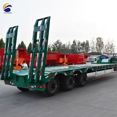 Capacità di carico di 60 tonnellate 10 strati di carrello a molla a foglia con semirimorchio per escavatore