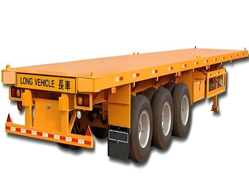 Buoni 3 assi 30-120tons Container Flat bed Truck Trailer per il trasporto di container