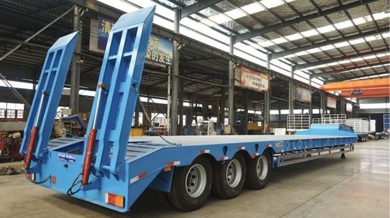 Semi-remolchi a 4 assi per il trasporto di merci pesanti con trave principale in acciaio Q345B / T700