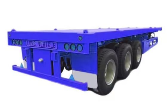 Semi-remolchio 4 assi 20ft 40ft letto piatto contenitore di acciaio camion con dimensioni personalizzate