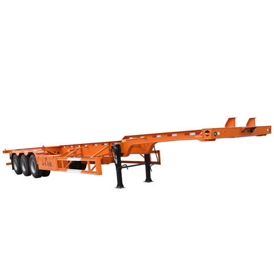 20FT 40FT Chassis in acciaio pesante a 3 assi Semi-remolchio scheletrico con sospensione meccanica