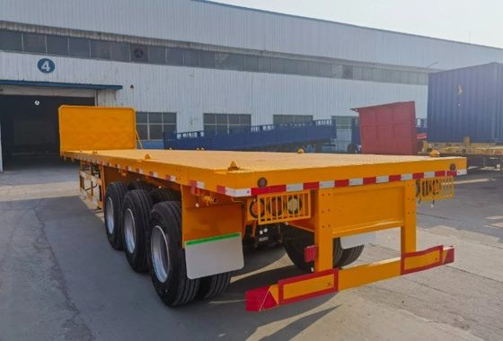 13 tonnellate*3 assi sospensione meccanica rimorchio per container su misura semirimorchio a letto piatto basso
