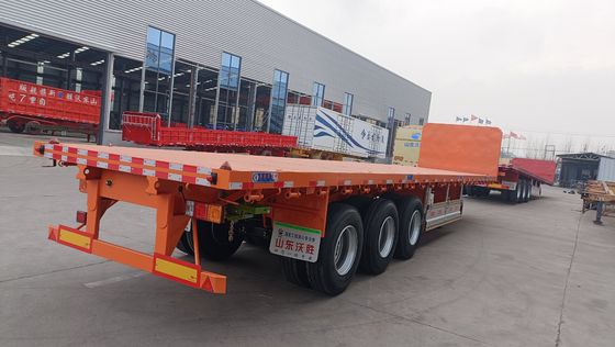 Vendita diretta Semi-remorco a letto piatto personalizzato 2/3 asse 20FT 40FT Contenitore direttamente