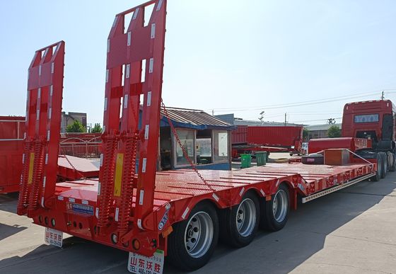 Suspensione meccanica 3 assi semirimorchio a letto basso per il trasporto di container