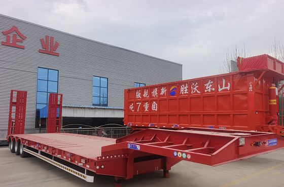 Suspensione meccanica 3 assi semirimorchio a letto basso per il trasporto di container