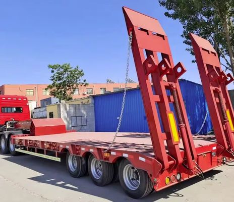 Suspensione meccanica 3 assi semirimorchio a letto basso per il trasporto di container