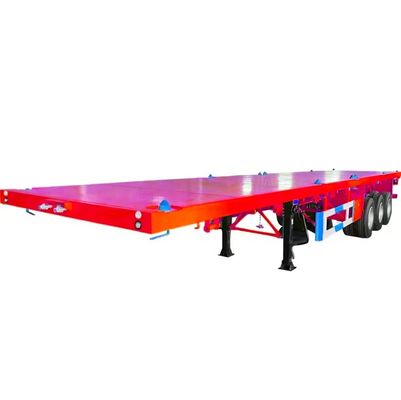 90mm*13/16mm*10 strato di foglie di primavera 40ft Flat Bed Trailer con ruote girevoli a Dubai