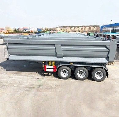 60 tonnellate rimorchio posteriore di scarico rimorchio per camion durevole e sicuro con sospensione meccanica