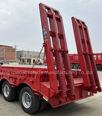 Wosheng 4 Asse Legno basso semirimorchio legno basso rimorchi camion ragazzo basso con sospensione aerea