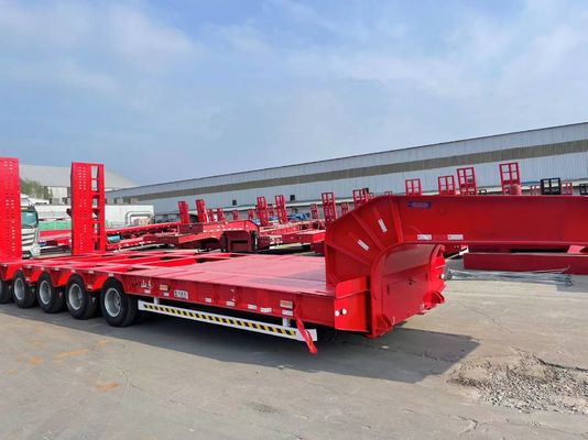 Wosheng 4 Asse Legno basso semirimorchio legno basso rimorchi camion ragazzo basso con sospensione aerea