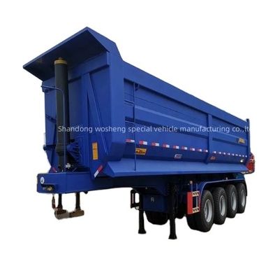 Camion di carico pesante da 50 a 80 tonnellate 3/4/5 assi rimorchio idraulico a inclinazione posteriore rimorchio camion di scarico