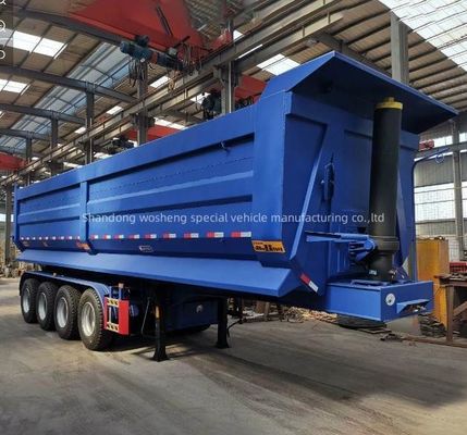 Camion di carico pesante da 50 a 80 tonnellate 3/4/5 assi rimorchio idraulico a inclinazione posteriore rimorchio camion di scarico