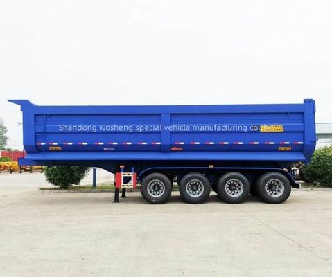 Camion di carico pesante da 50 a 80 tonnellate 3/4/5 assi rimorchio idraulico a inclinazione posteriore rimorchio camion di scarico