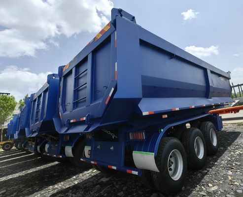 Camion di carico pesante da 50 a 80 tonnellate 3/4/5 assi rimorchio idraulico a inclinazione posteriore rimorchio camion di scarico