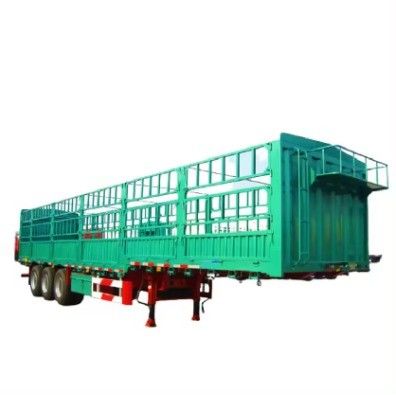 3 assi 4 assi rimorchio per camion multifunzione recinzione palo semirimorchio con Q345B fascio principale