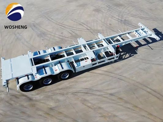 Wo Sheng 40 piedi Semi-remorco scheletrico con JOST King Pin e costruzione in acciaio