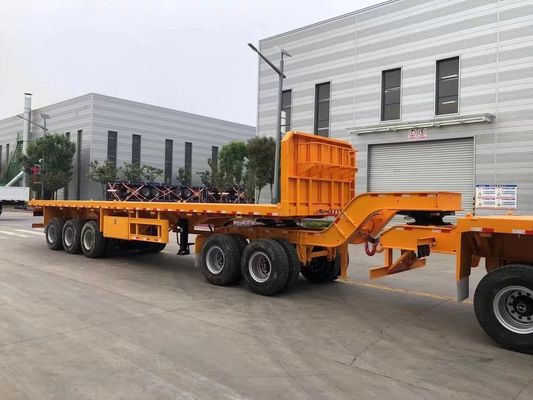200 tonnellate Max Payload Wosheng Double Link Flatbed Semi-Trailer per il trasporto di container