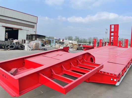 Sistema di frenatura a doppia linea 13-18m Semi-remolchio lowbed personalizzabile per attrezzature pesanti
