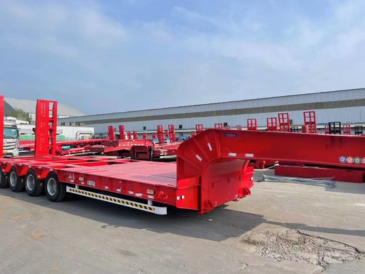 Sistema di frenatura a doppia linea 13-18m Semi-remolchio lowbed personalizzabile per attrezzature pesanti