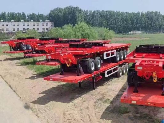 13500x2500x1600-3100mm Trailers a doppio anello a letto piatto per il trasporto di container